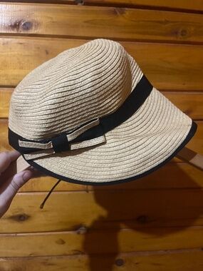 August Hat Company Sun Hat with Bow and Adjustable Fit